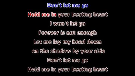 don't let me go don't let me go lyrics